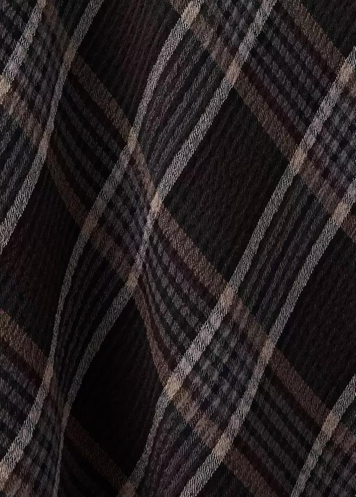 Brown Checked Midi Skirt, Brown, large image number 6