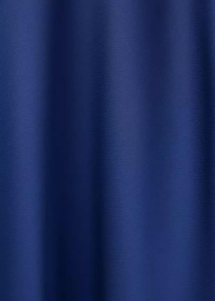 Blue Satin High-Neck Dress, Dark Blue, large image number 6
