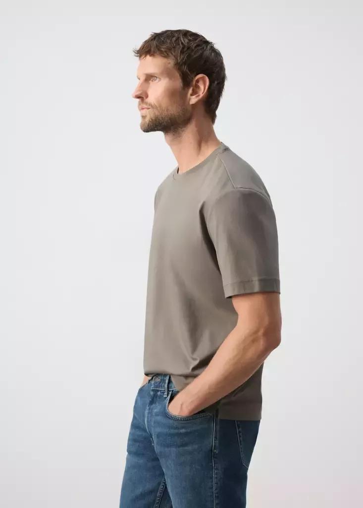 Grey Extra Soft Cotton Regular Fit T-Shirt, Medium Grey, large image number 4