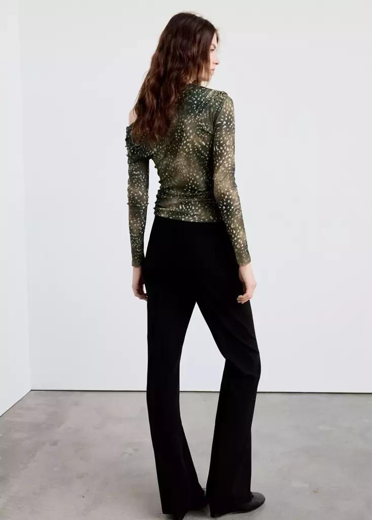 Brown Asymmetric Bambi T-Shirt, Brown, medium
