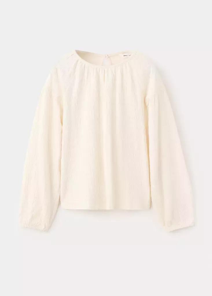 Beige Straight Cut T-Shirt, Light Beige, medium