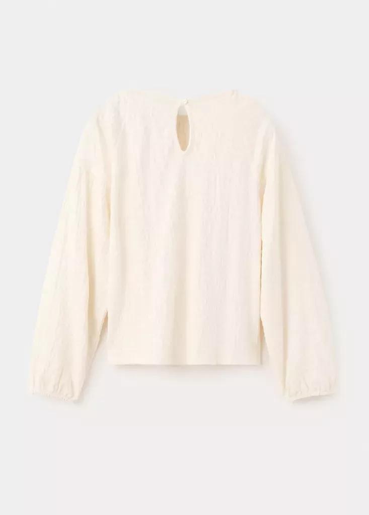 Beige Straight Cut T-Shirt, Light Beige, medium