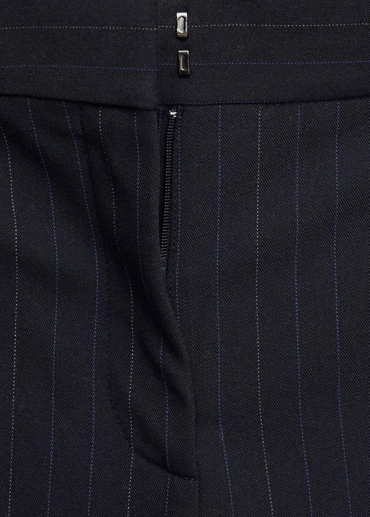 Blue Pinstripe Suit Trousers, Navy, large image number 6
