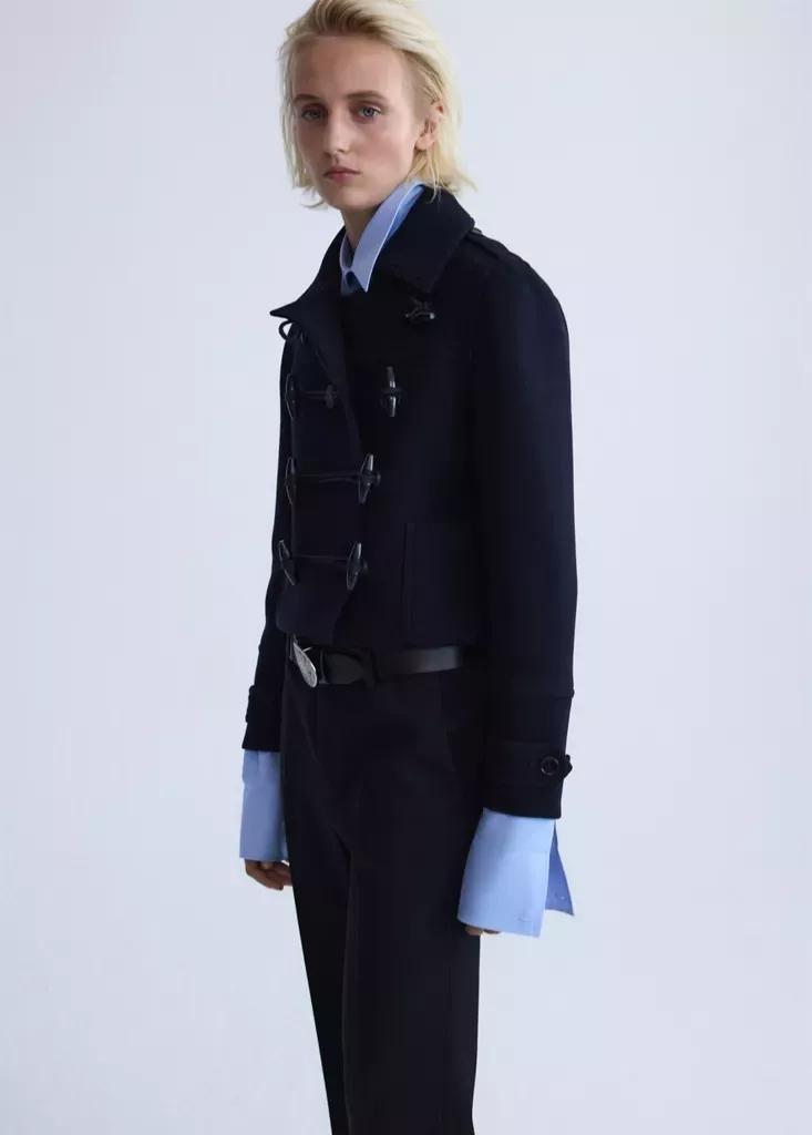 Black Low-Rise Cropped Trousers, Black, large image number 3