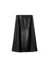 Mango - black Faux-leather skirt