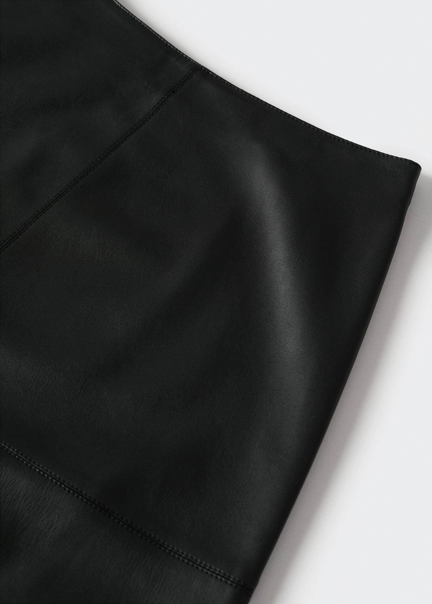 Black Faux-Leather Skirt, , large image number 5