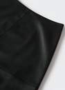 Mango - black Faux-leather skirt