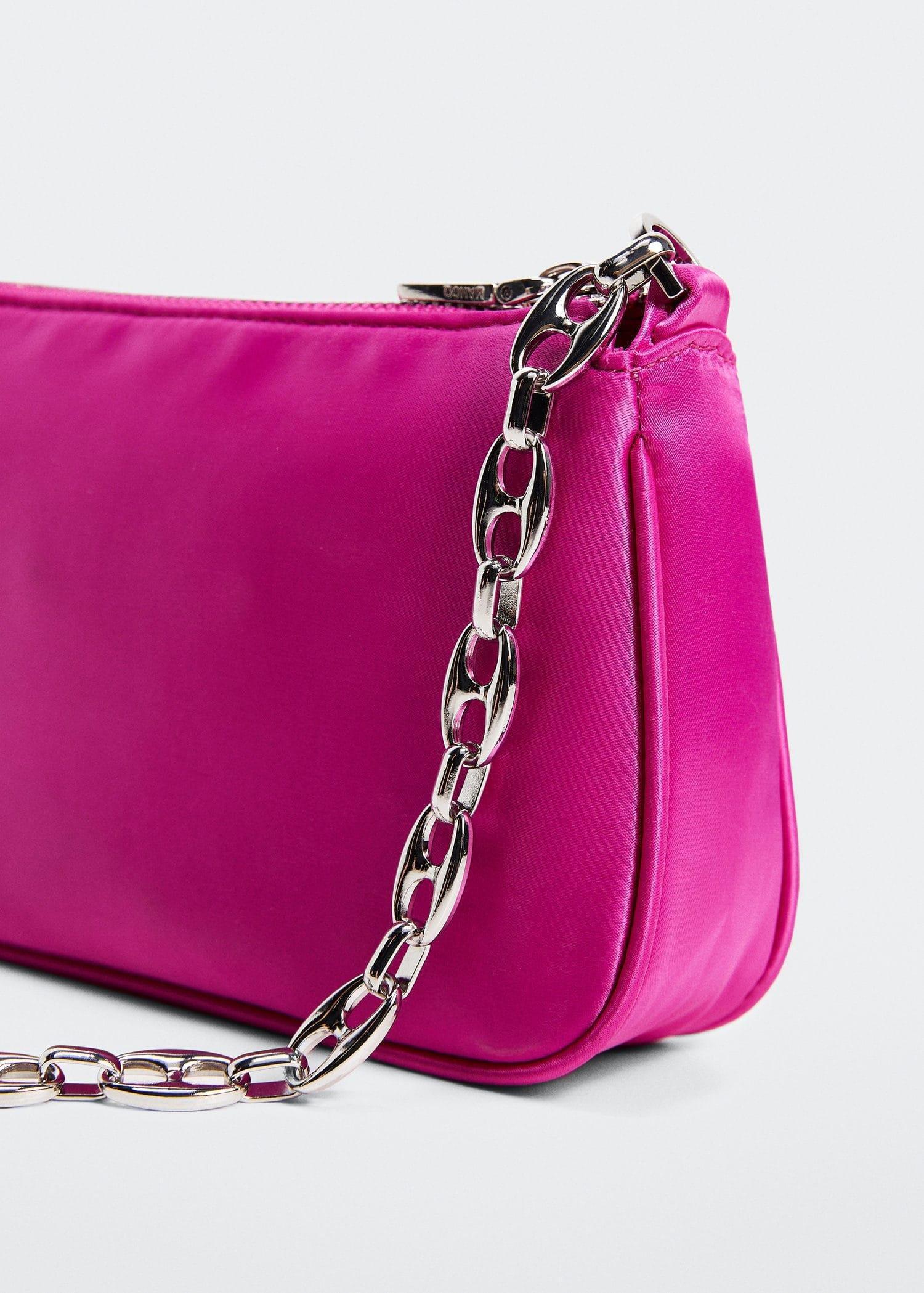 Pink Satin Chain Bag, , large image number 2