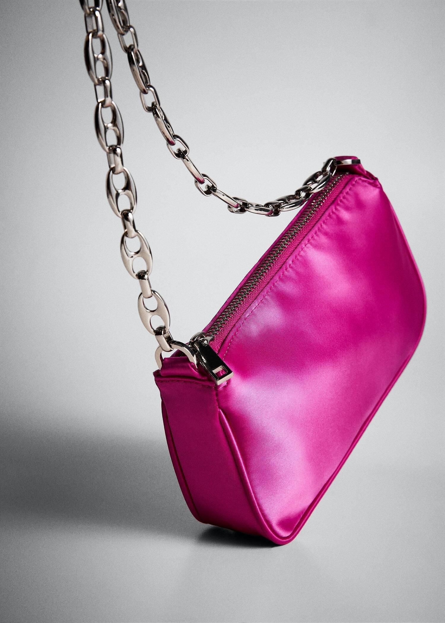 Pink Satin Chain Bag, , large image number 4
