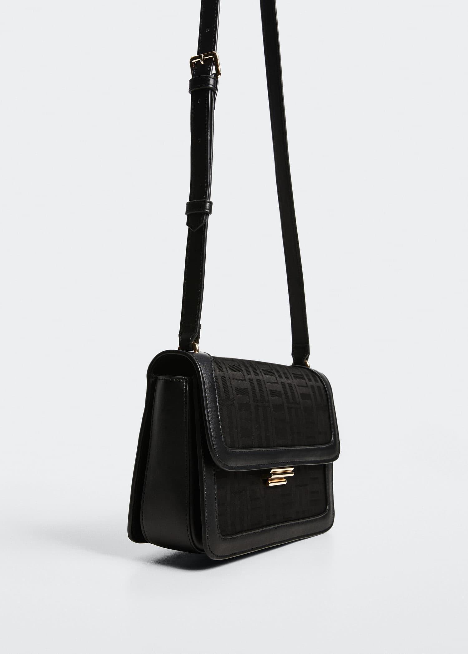 Black Texture Cross-Body Bag, , large image number 1
