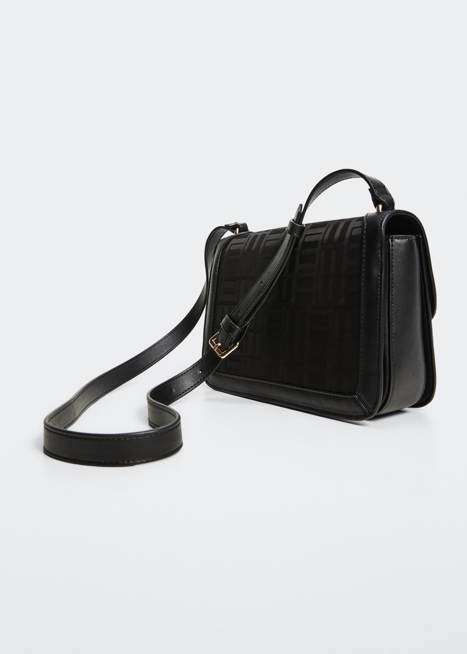 Black Texture Cross-Body Bag, , large image number 2