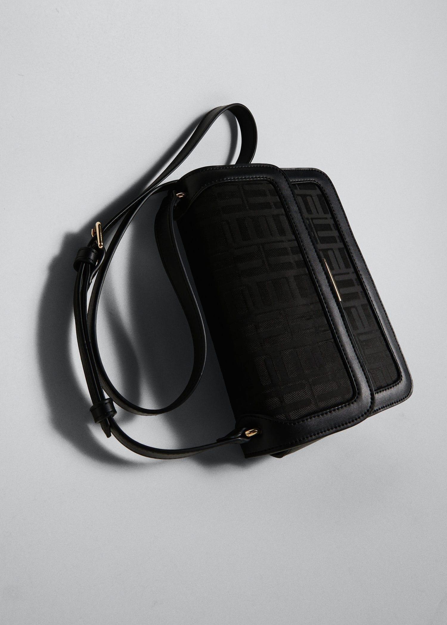 Black Texture Cross-Body Bag, , large image number 5