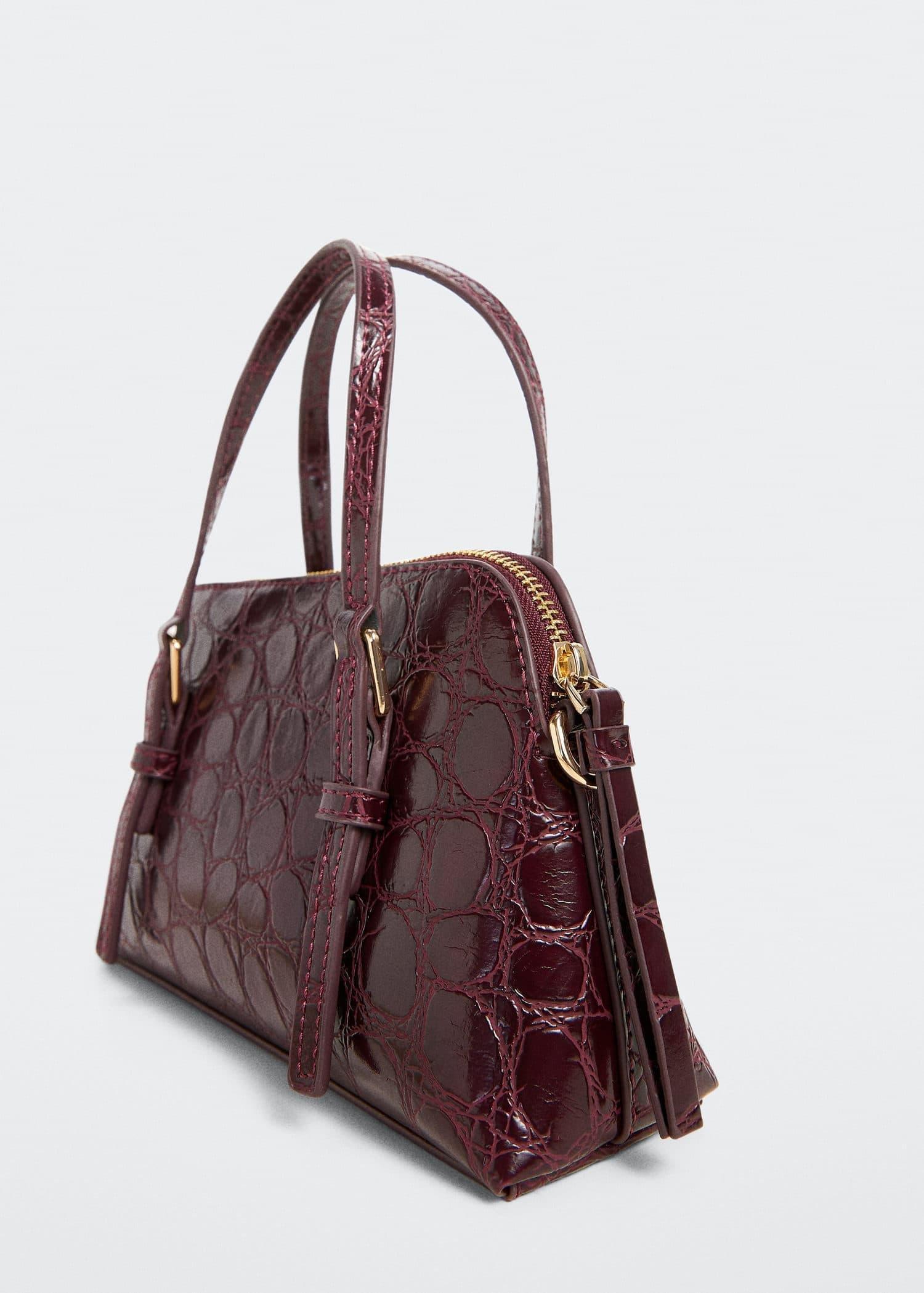 Red Cross-Body Croc-Effect Bag, , large image number 2