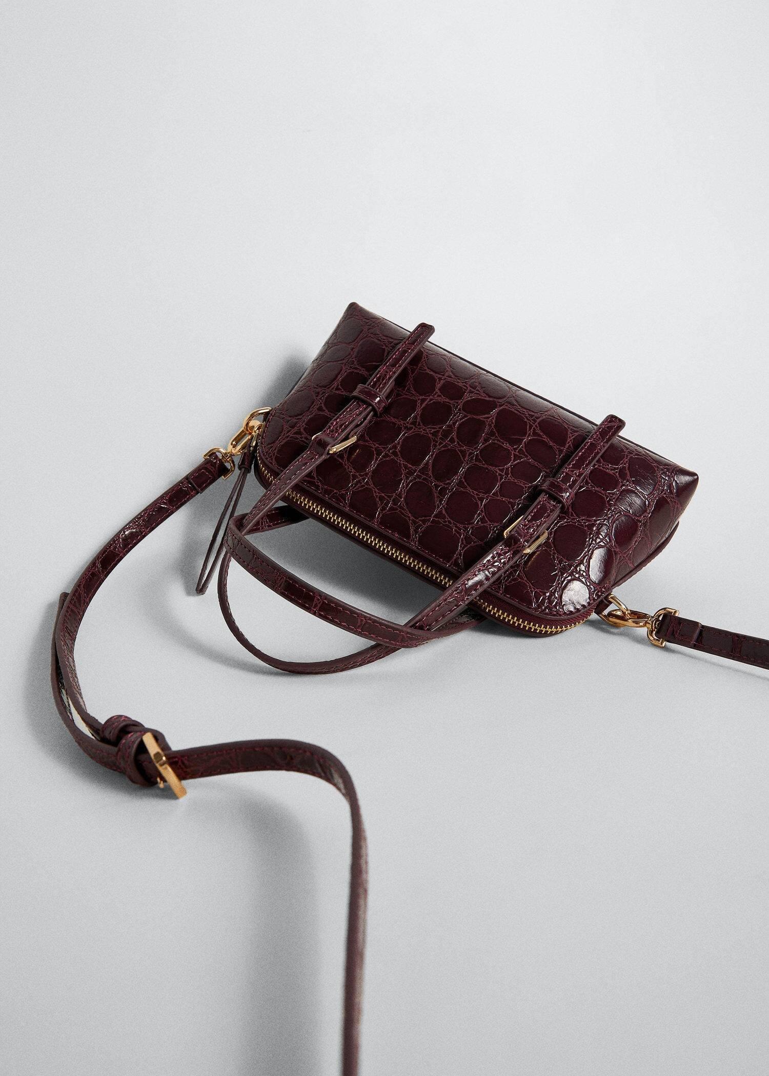 Red Cross-Body Croc-Effect Bag, , large image number 3