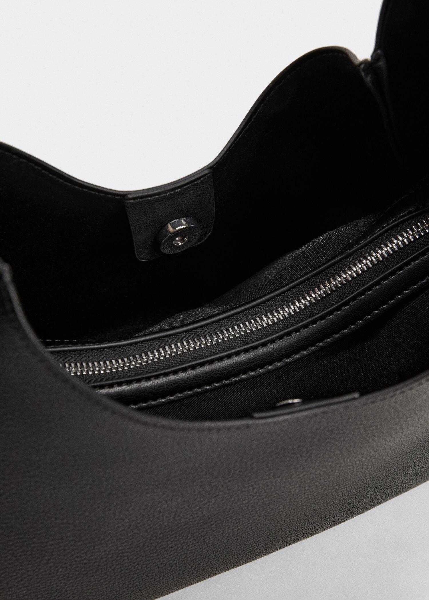 Black Faux-Leather Bag, , large image number 2