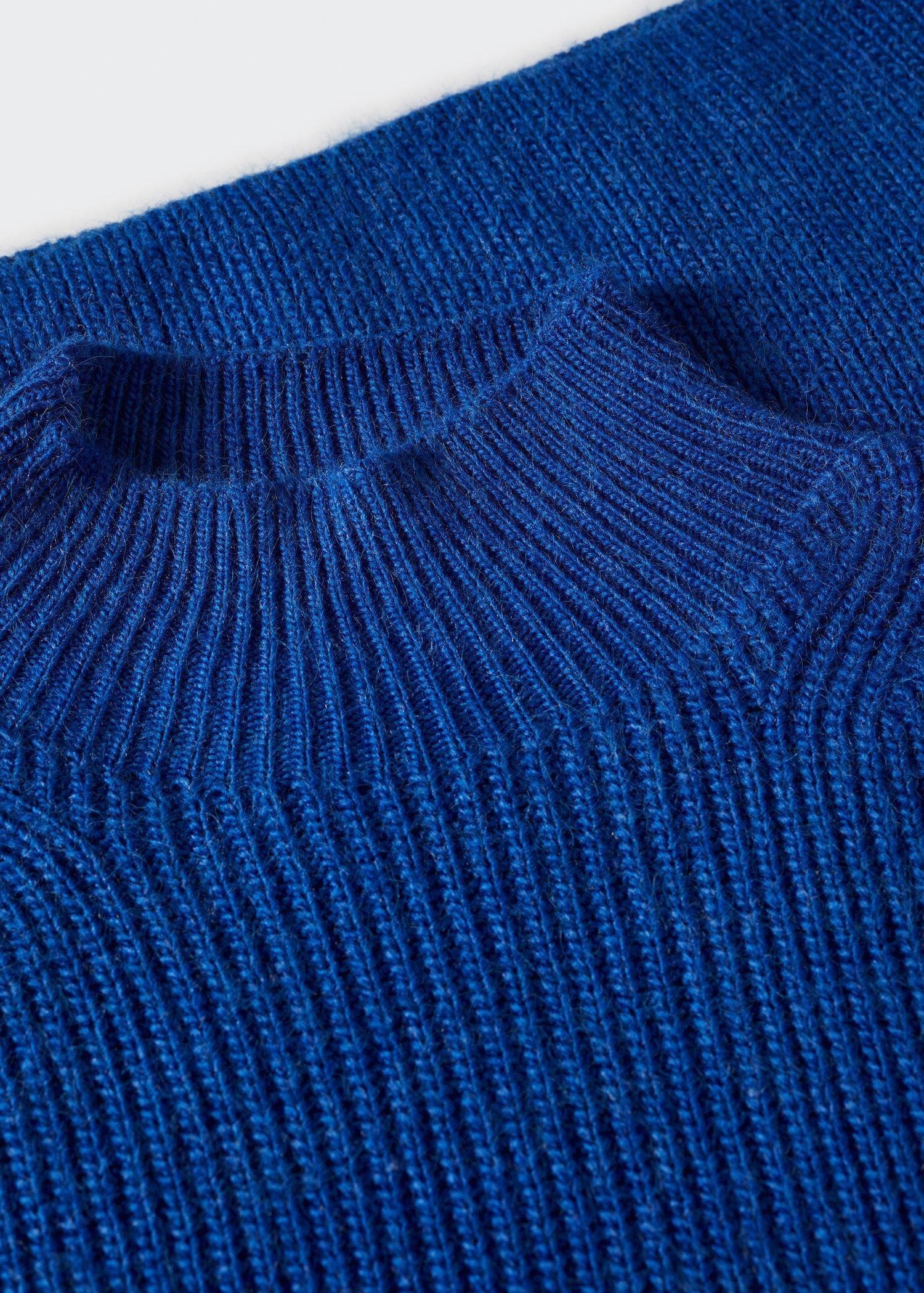 Blue Oversize Knit Sweater, , large image number 6