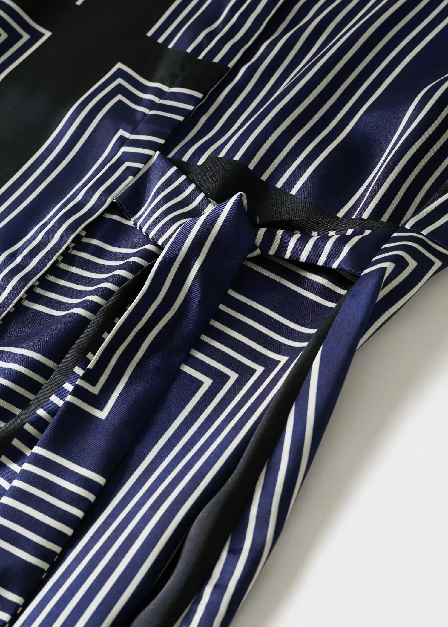 Blue Geometric Print Midi Dress, , large image number 4
