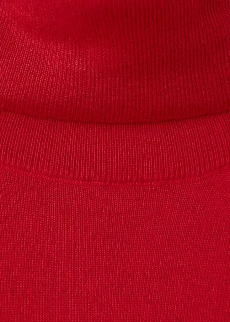 Red Turtleneck Knitted Sweater, Red, large image number 5