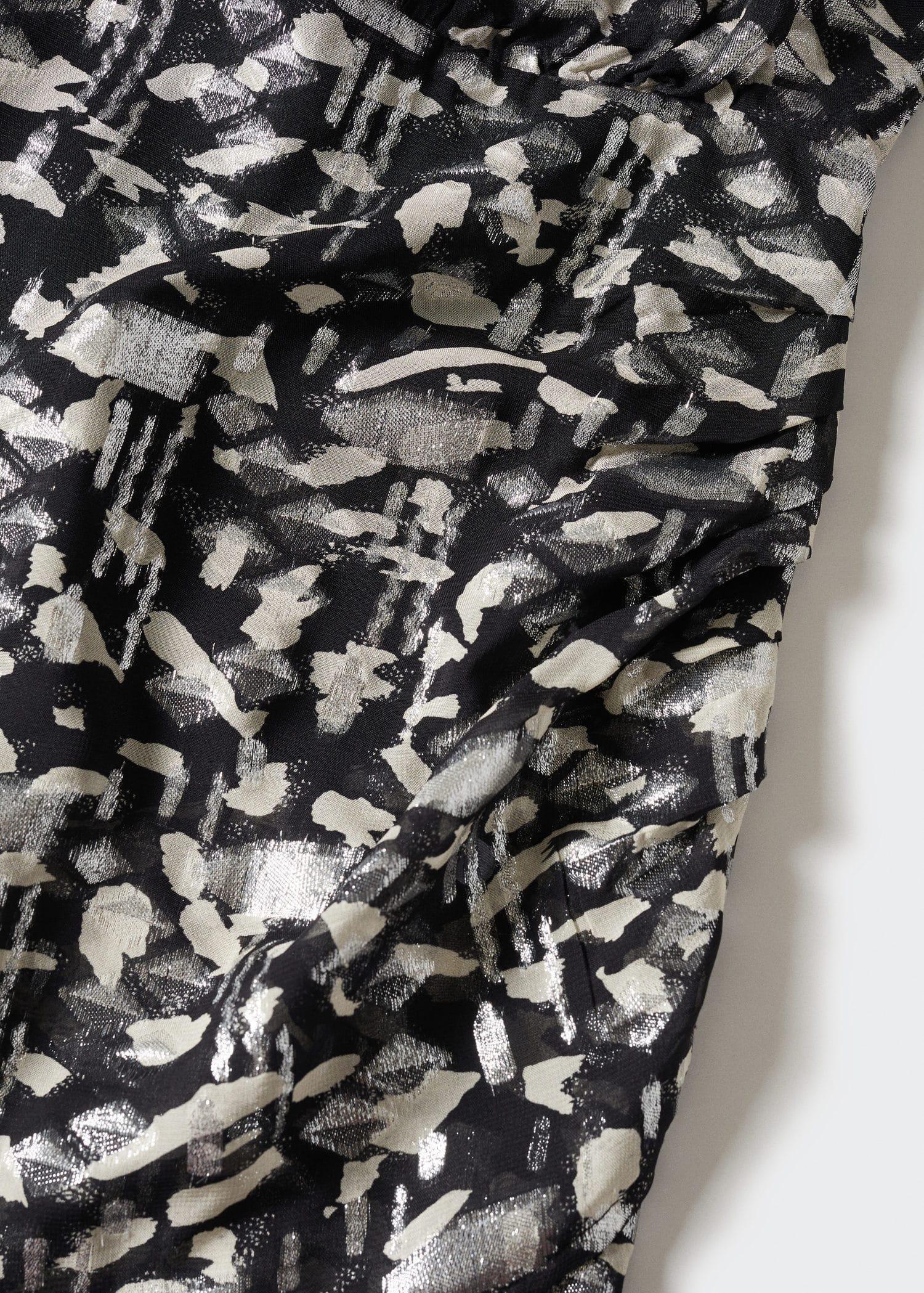 Black Metallic Details Dress, , large image number 8