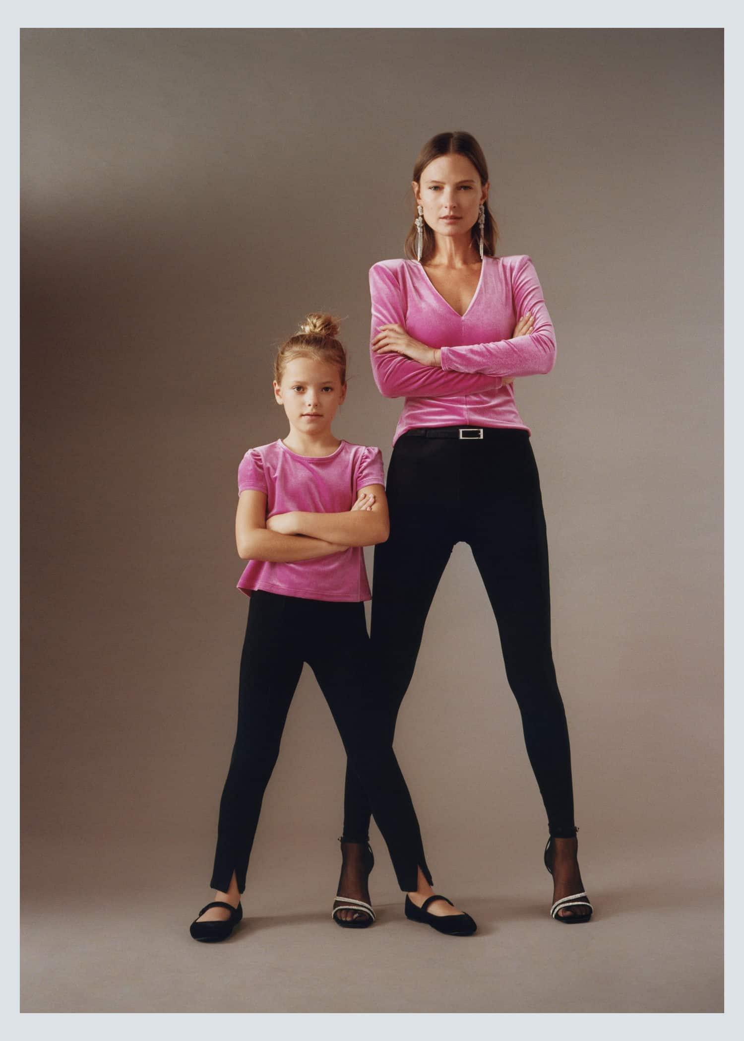 Pink Velvet V-Neck T-Shirt, , large image number 4