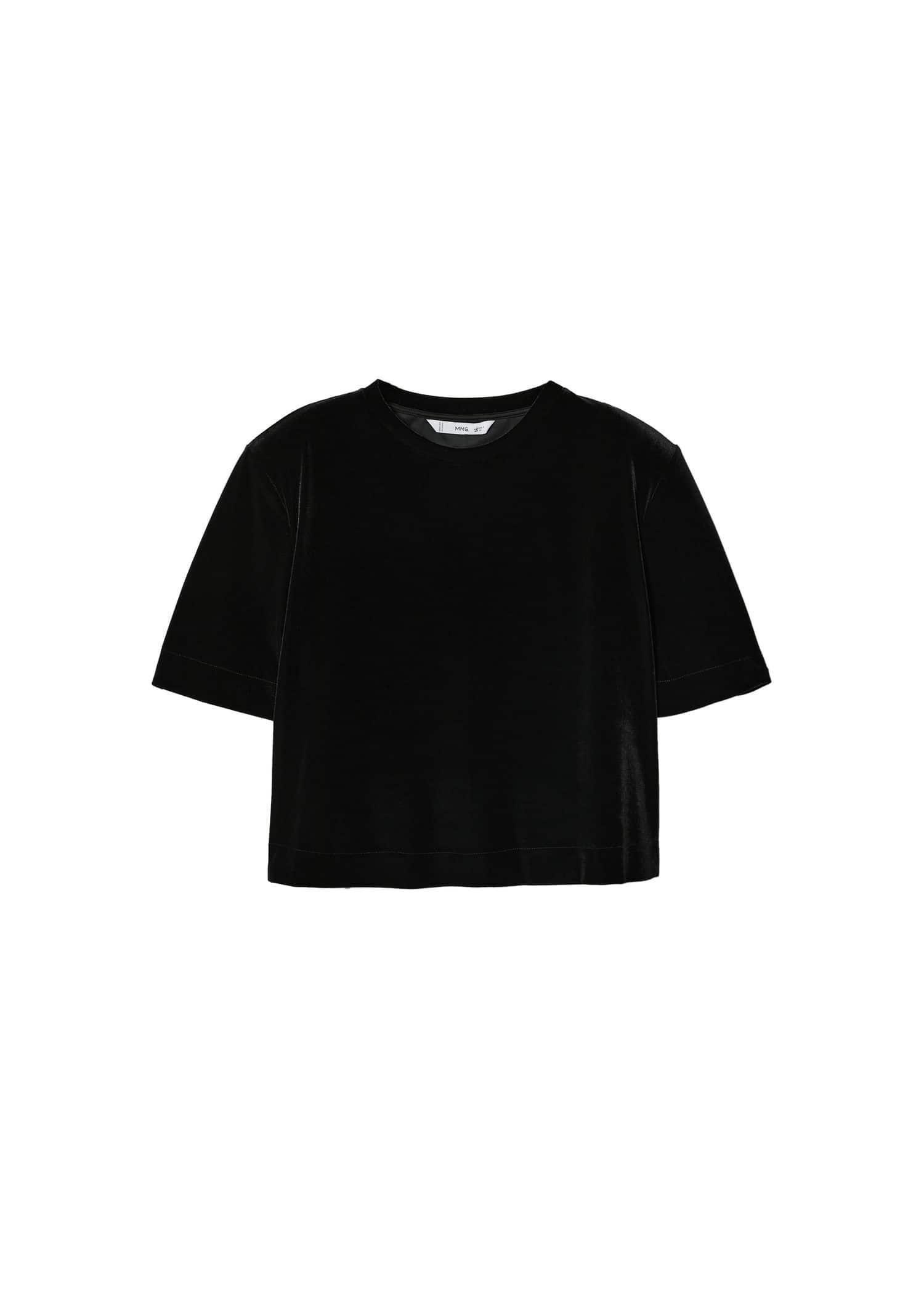 Black Velvet Shoulder Pads T-Shirt, , large image number 3