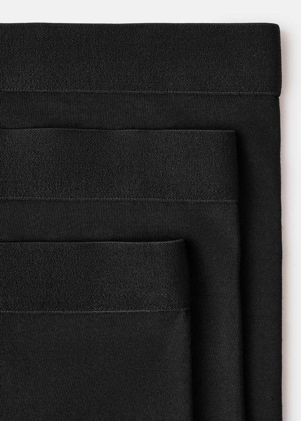 Black Cotton Underpants, Set Of 3, Black, large image number 1