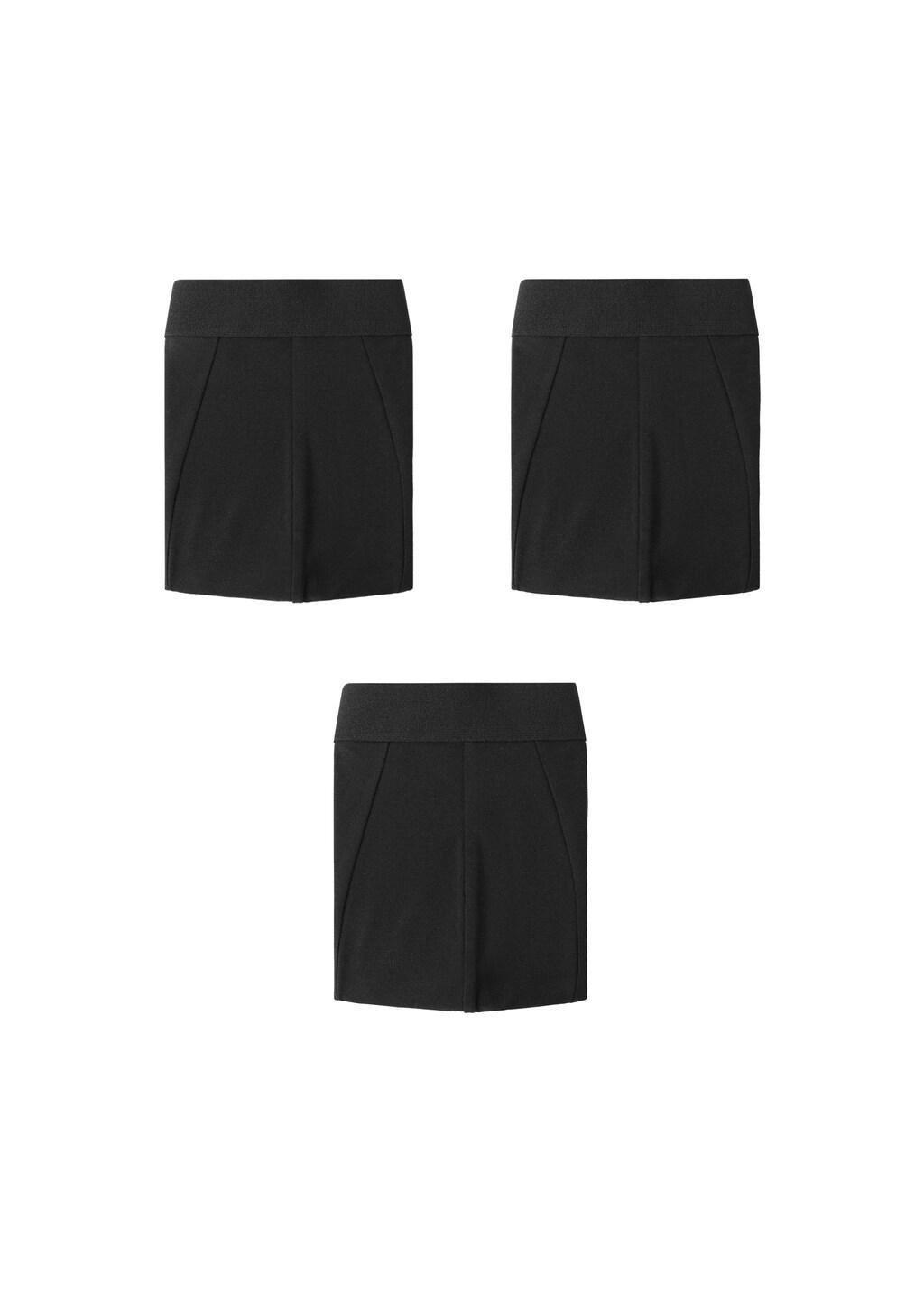 Black Cotton Underpants, Set Of 3, Black, large image number 2