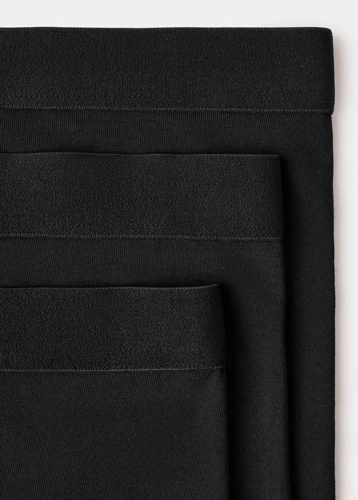 Black Cotton Underpants, Set Of 3, Black, large image number 6