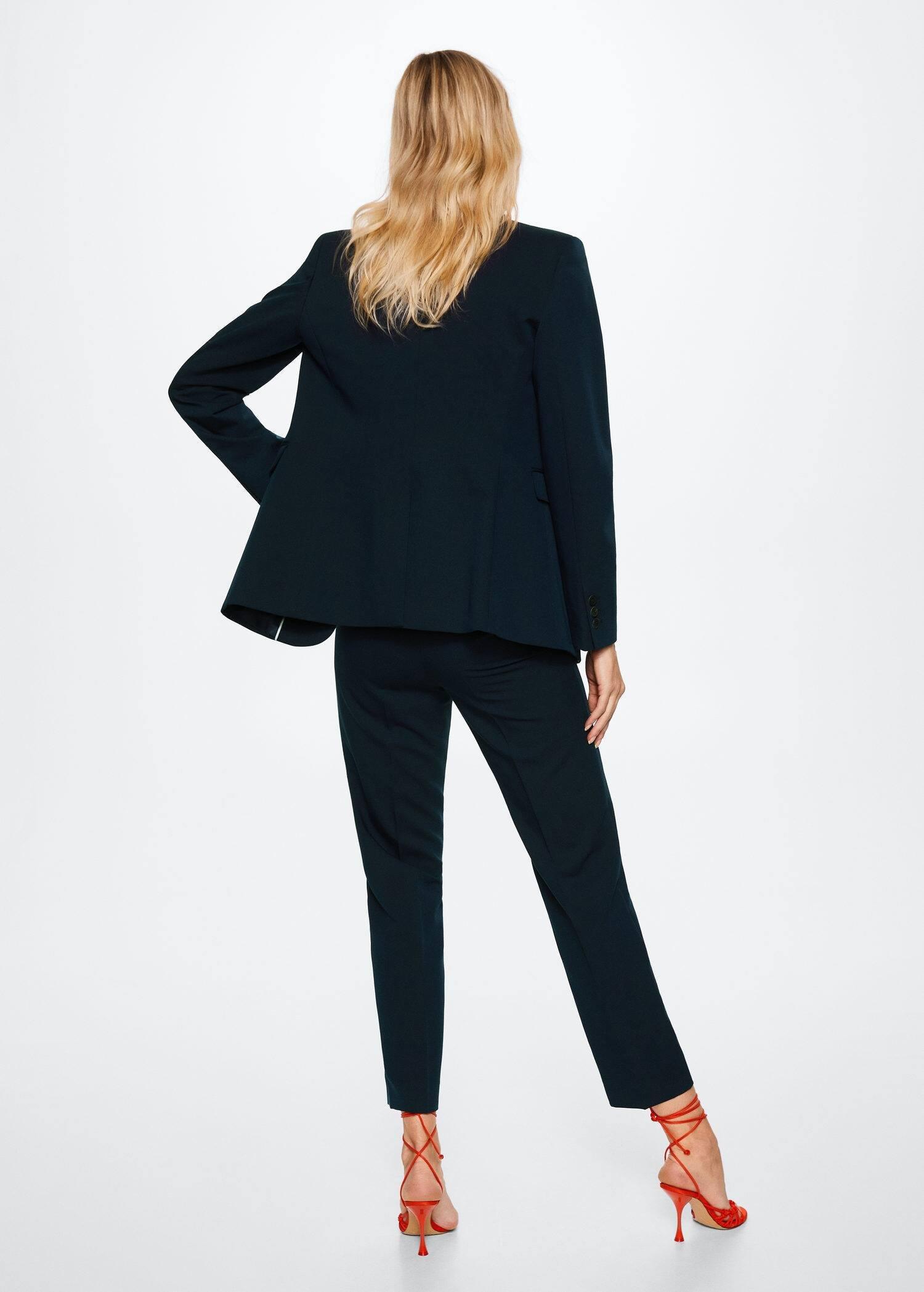 Navy Belt Suit Trousers, , large image number 8