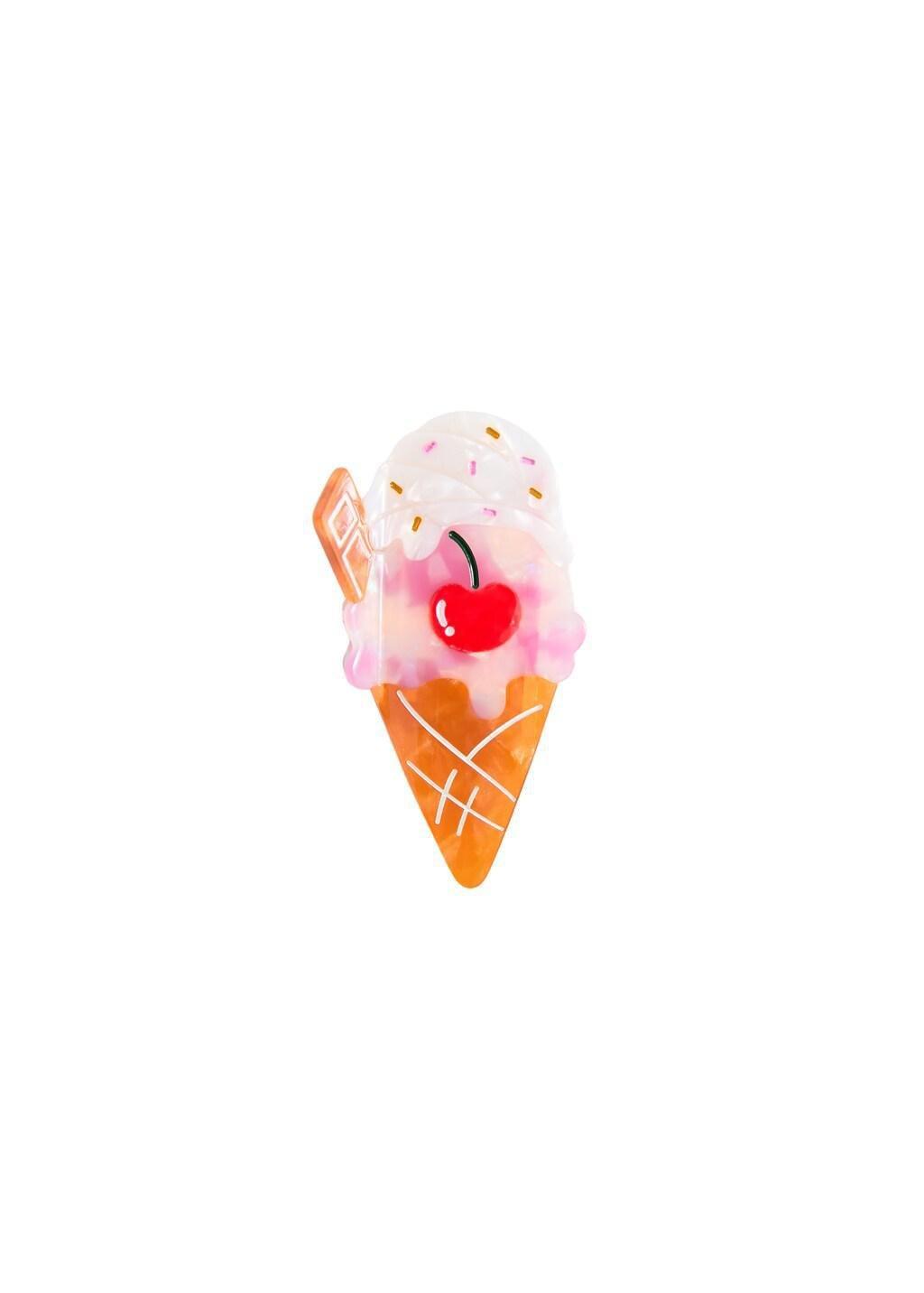 Pink Ice Cream Hair Claw, Kids Girls, Pink, large image number 2