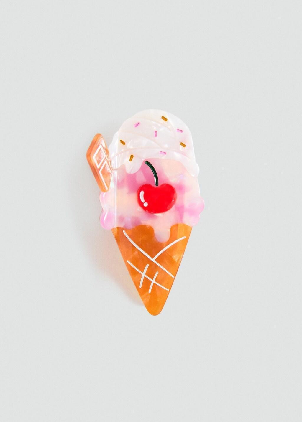Pink Ice Cream Hair Claw, Kids Girls, Pink, large image number 3