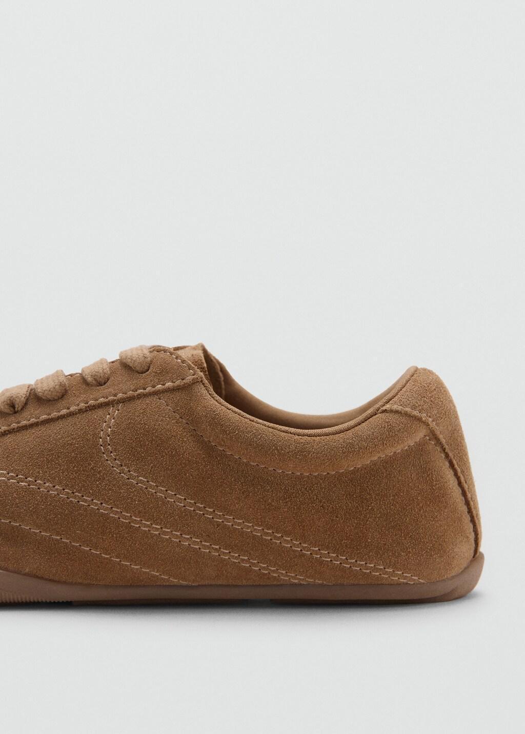 Brown Lt Pastel Contrasting Panel Leather Sneakers, 0201_07, large image number 1