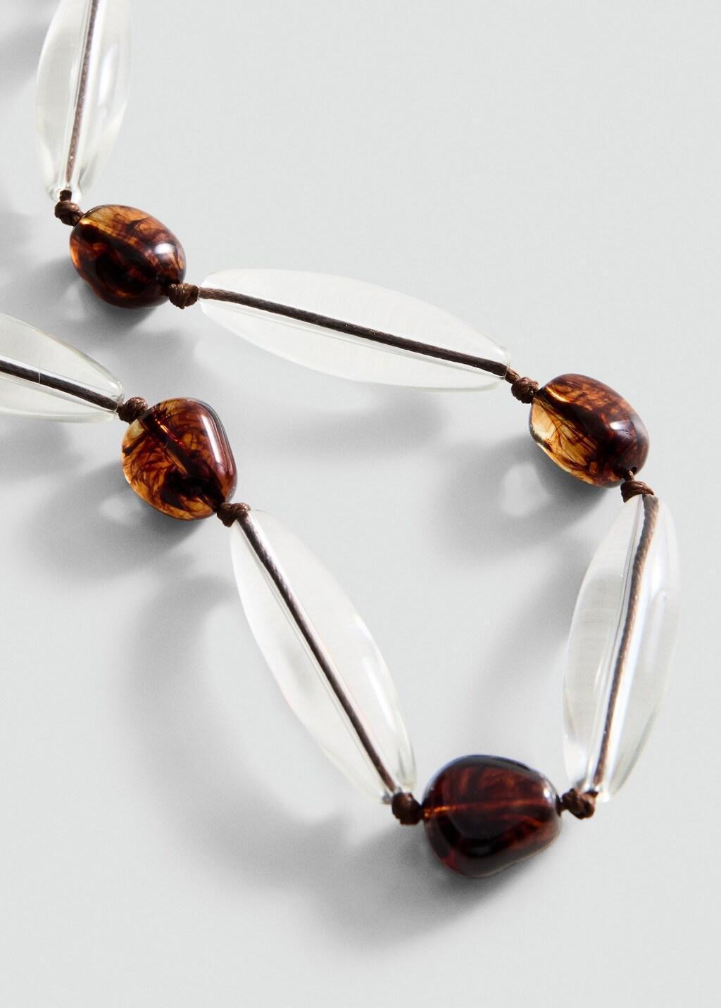 Gold Mixed Bead Necklace, 0201_OR, medium