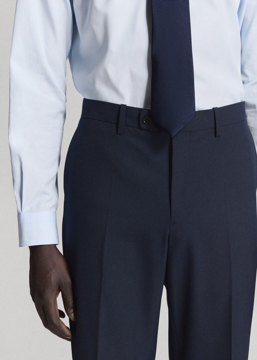 Navy Milan Slim Fit Suit Trousers, Navy, large image number 4