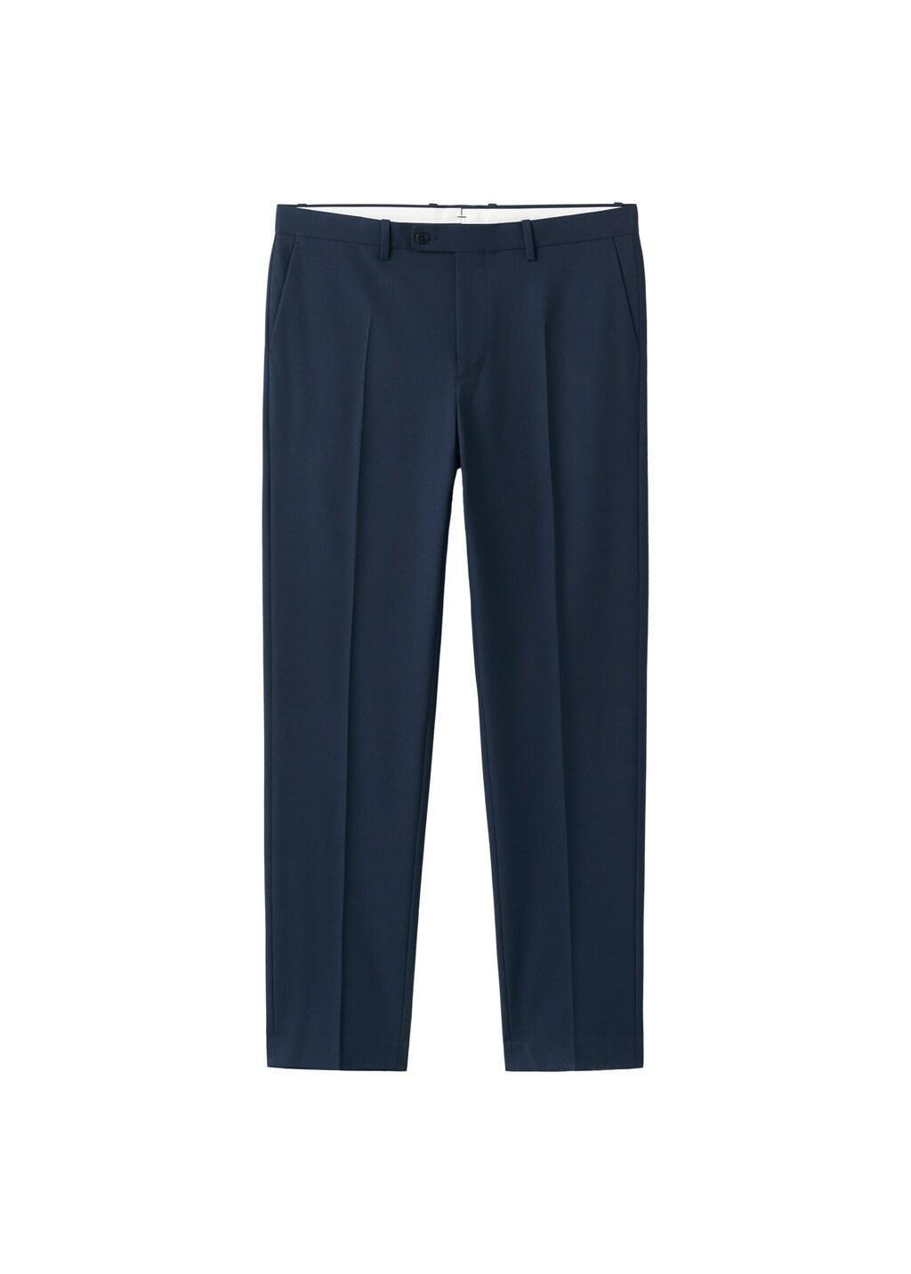 Navy Milan Slim Fit Suit Trousers, Navy, large image number 6