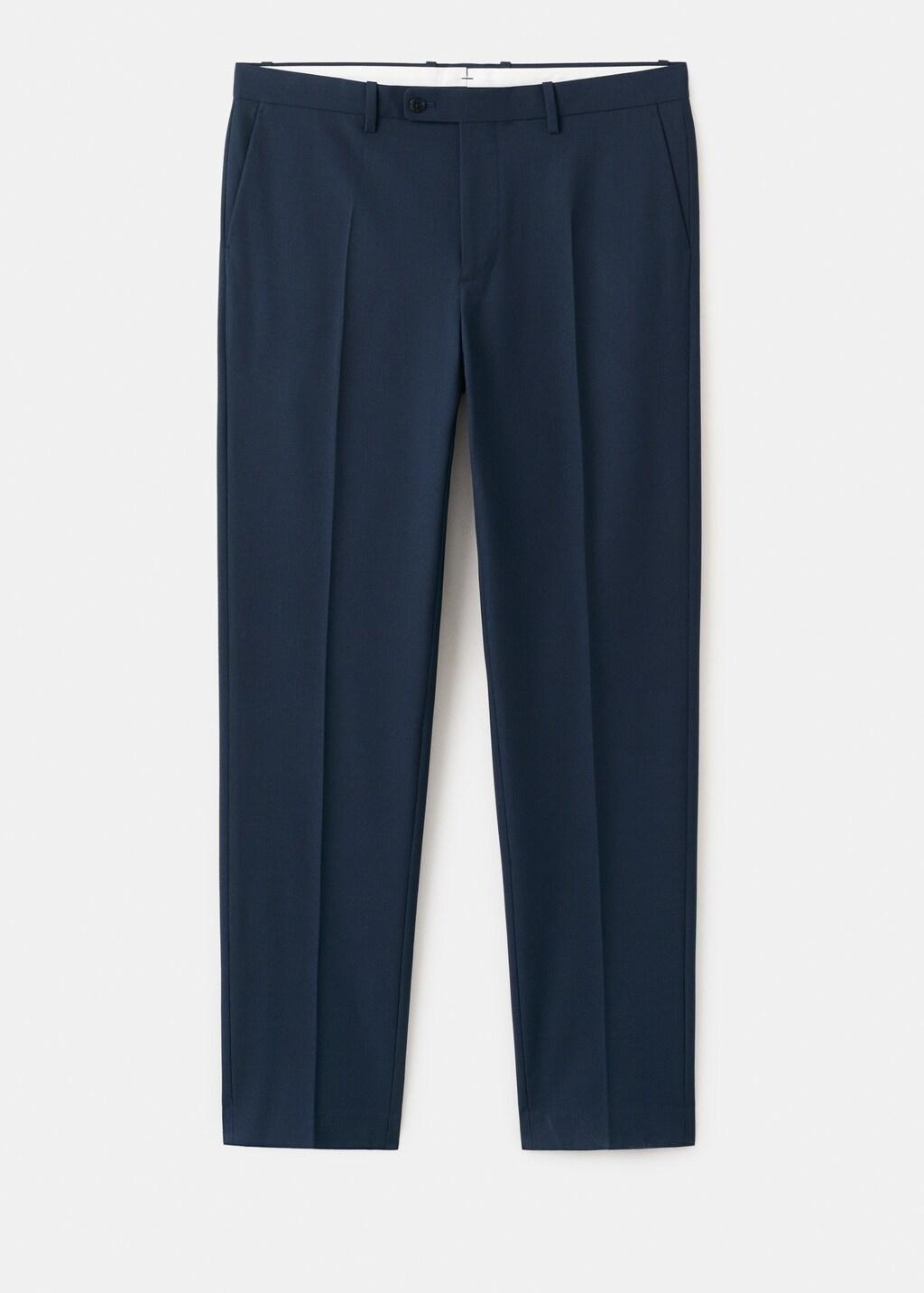 Navy Milan Slim Fit Suit Trousers, Navy, large image number 7