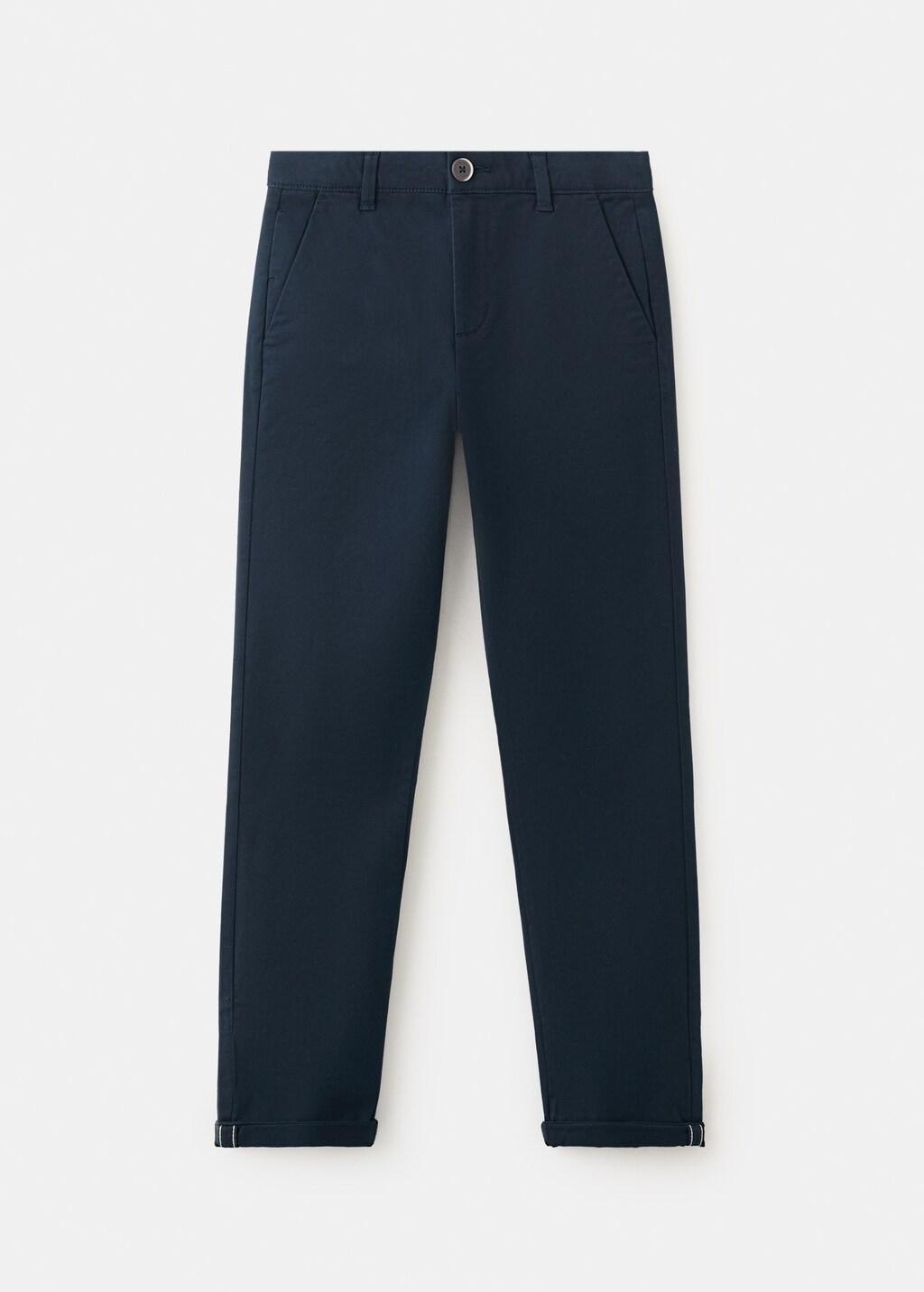 NAVY Chino trousers with turn-up hem, Kids Boy, Navy, large image number 0