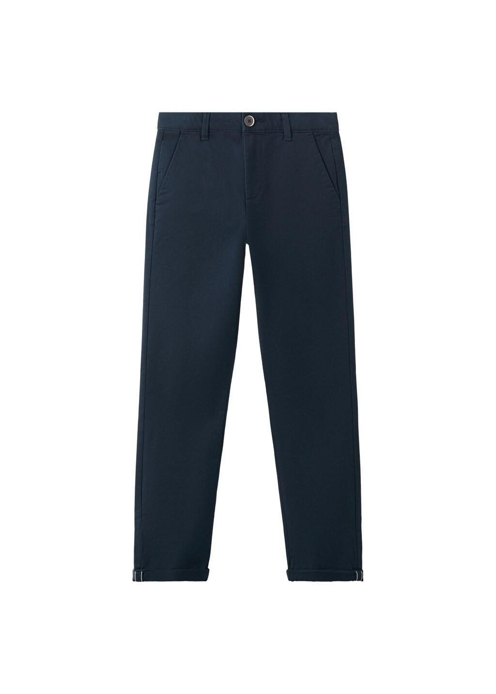 NAVY Chino trousers with turn-up hem, Kids Boy, Navy, large image number 4