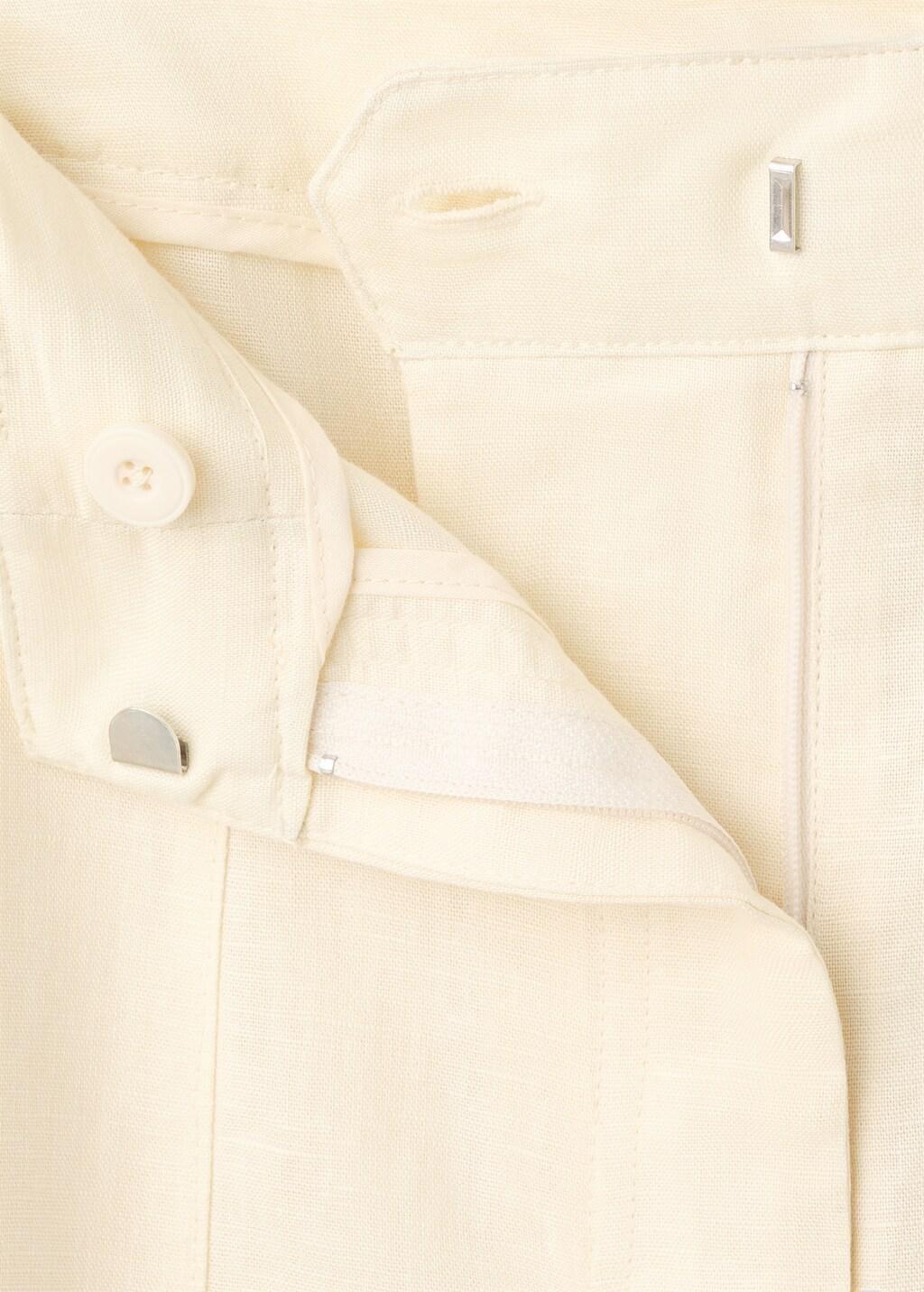 Beige Linen Balloon Trousers, Light Beige, large image number 1