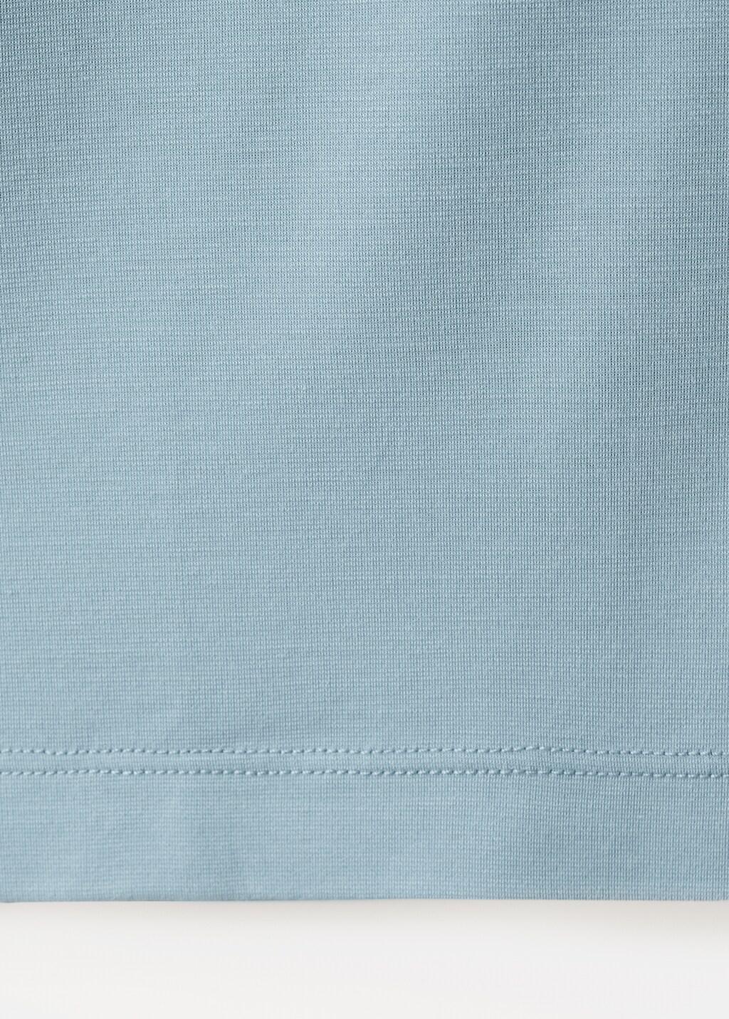 Blue Regular Fit Zip Polo, Light-Pastel Blue, large image number 5