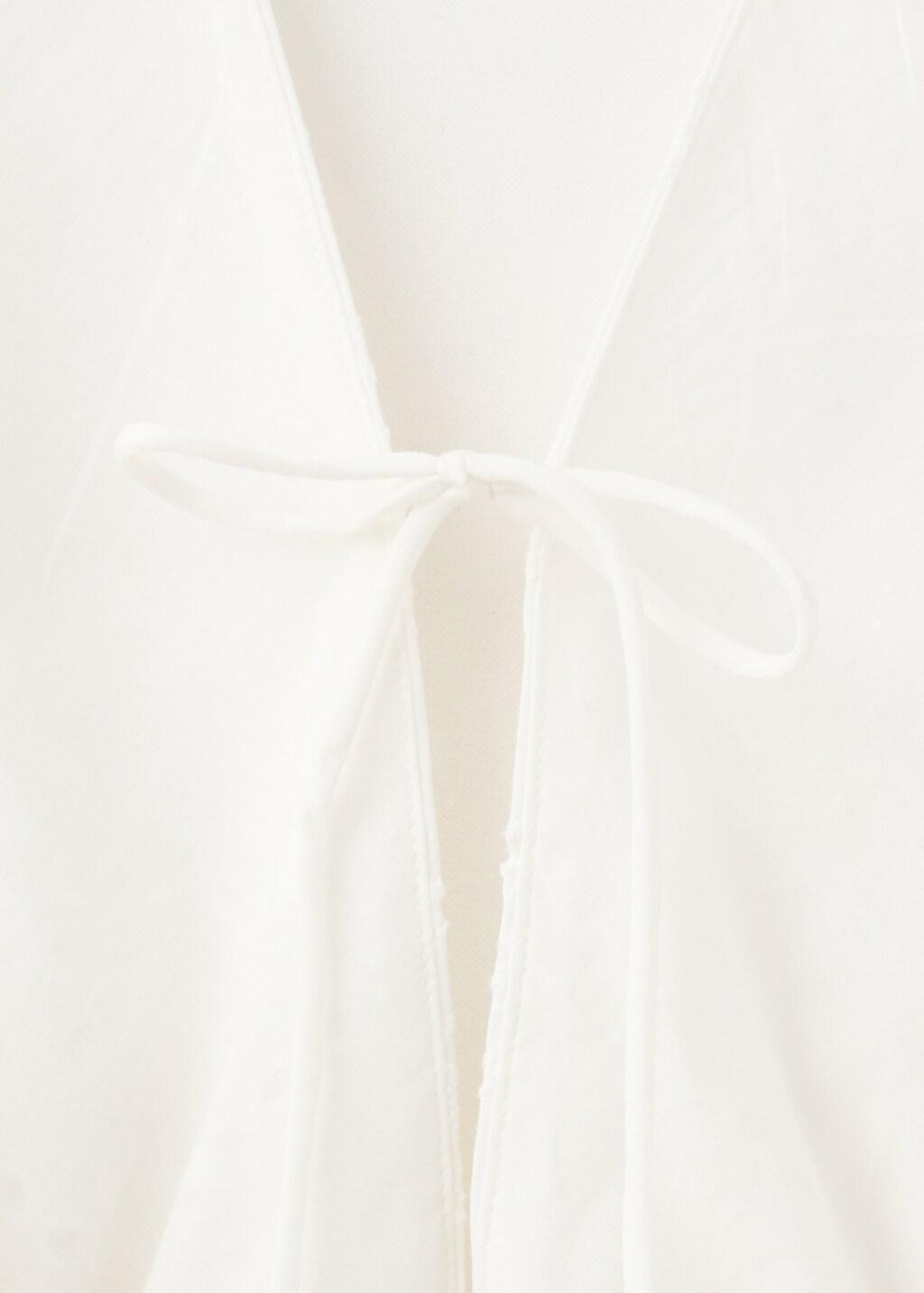 White Halter Dress With Broderie Anglaise, White, large image number 5