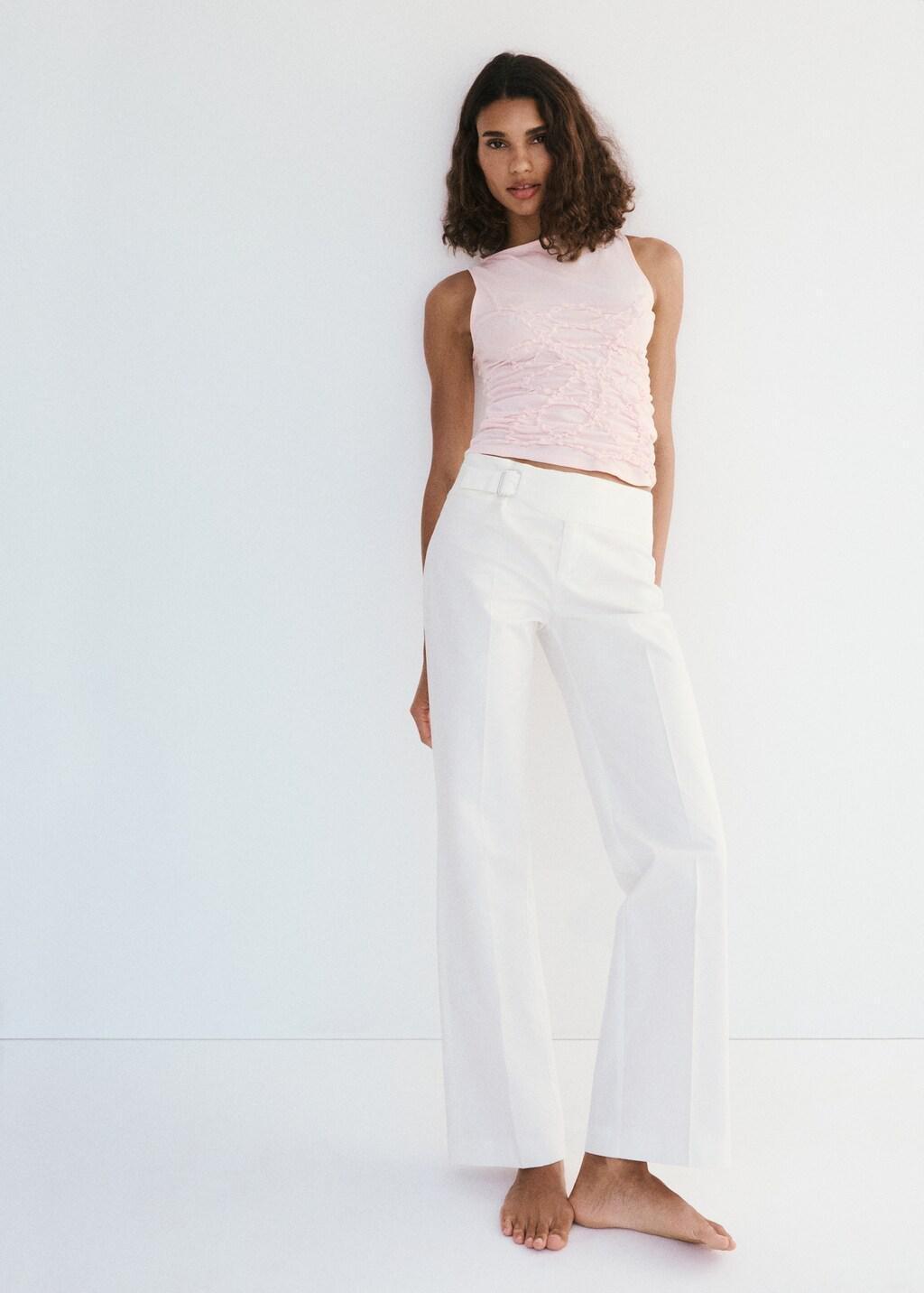 LT-PASTEL PINK Ruched fitted top, Light-Pastel Pink, large image number 0