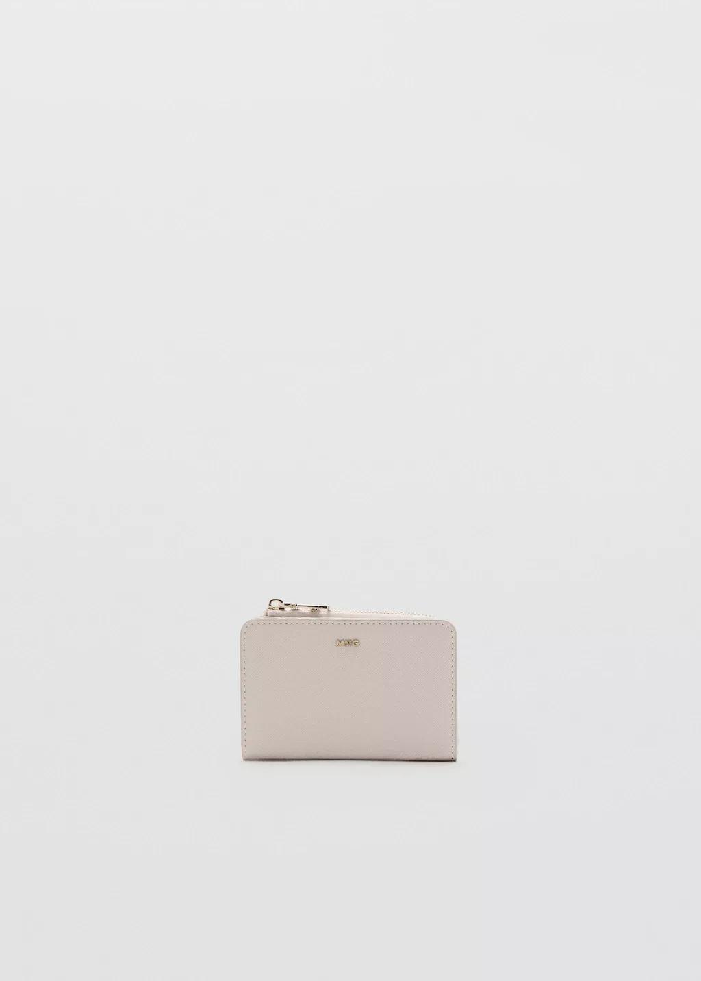 White Small Wallet With Saffiano Effect, 0201_03, large image number 3