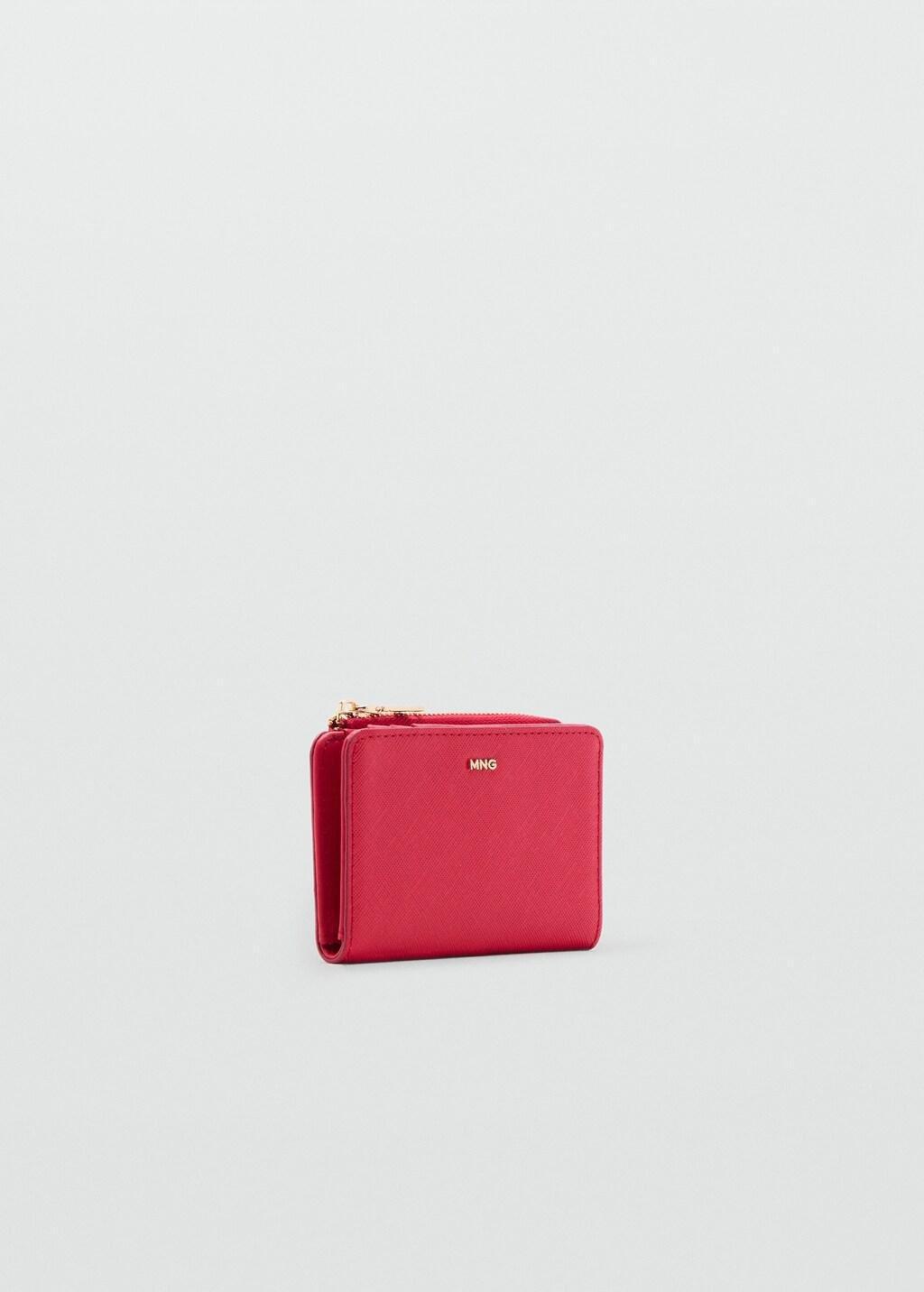 Red Small Wallet With Saffiano Effect, Red, large image number 0