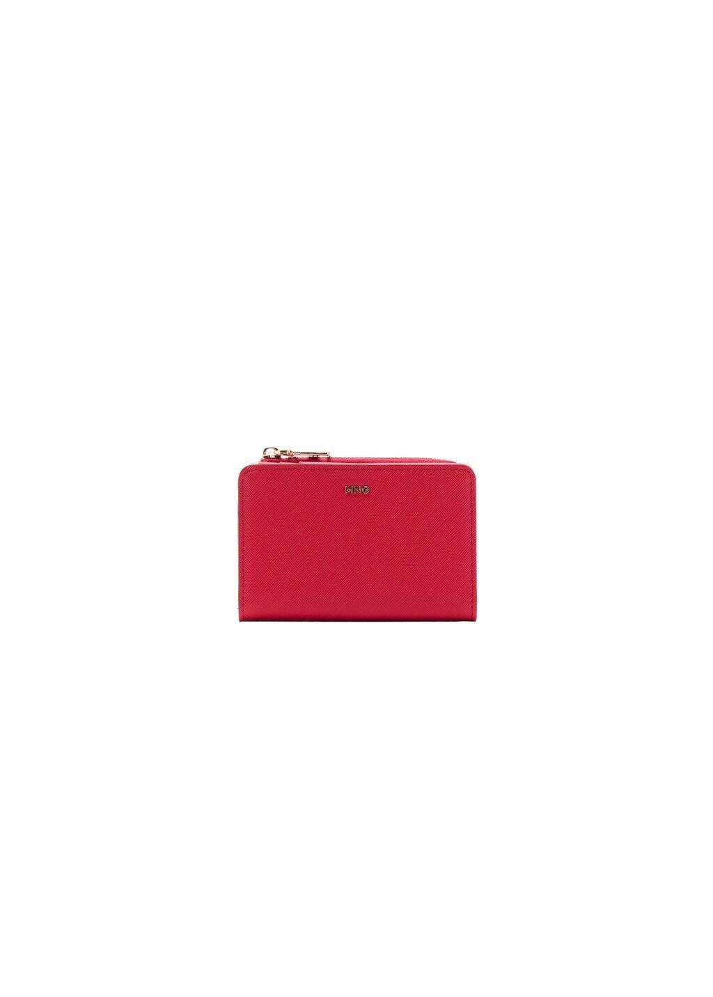 Red Small Wallet With Saffiano Effect, Red, large image number 2