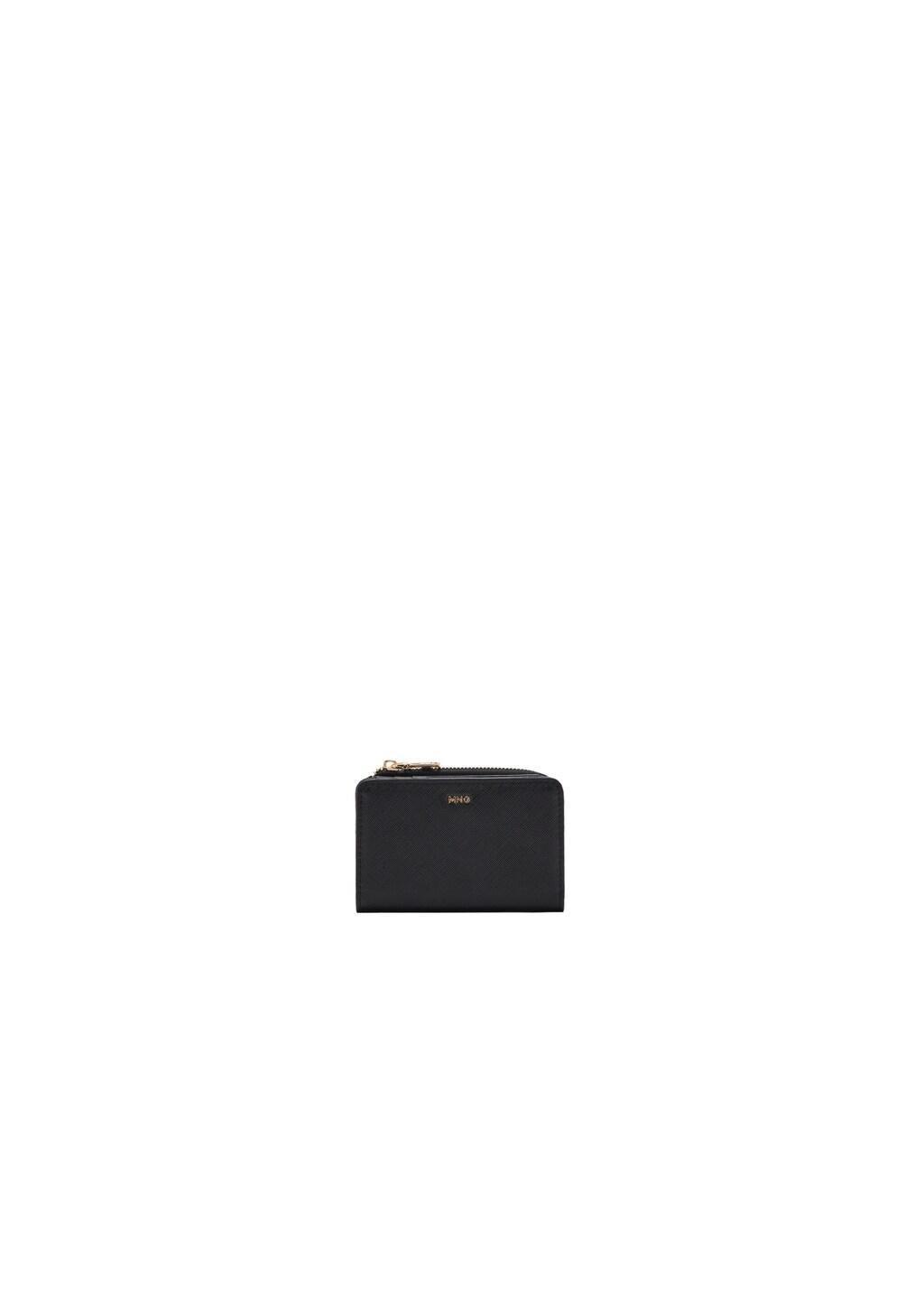 BLACK Small wallet with Saffiano effect, Black, large image number 2