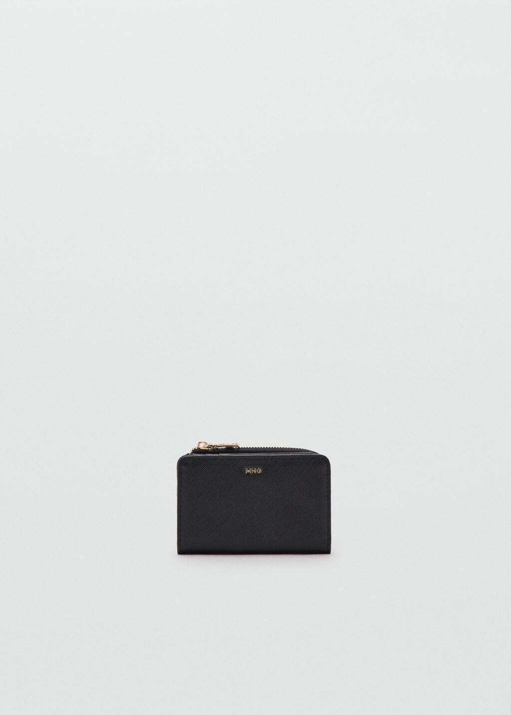 BLACK Small wallet with Saffiano effect, Black, large image number 3