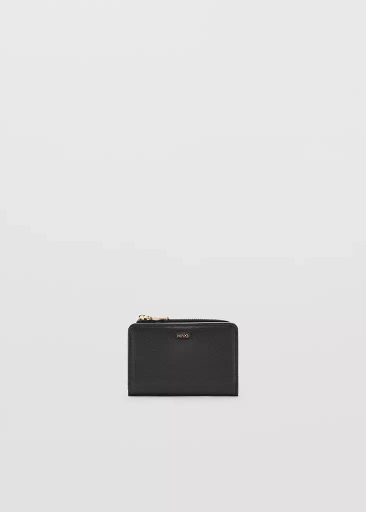 BLACK Small wallet with Saffiano effect, Black, large image number 4