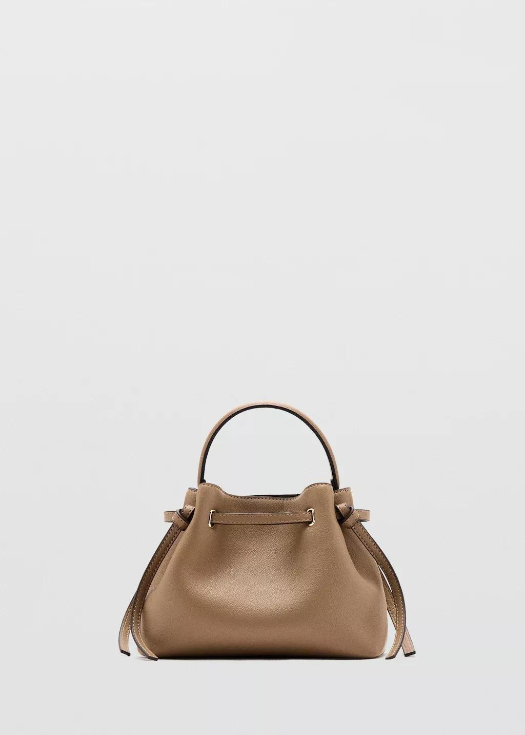 Brown Faux-Leather Bucket Handbag, 0201_09, large image number 4