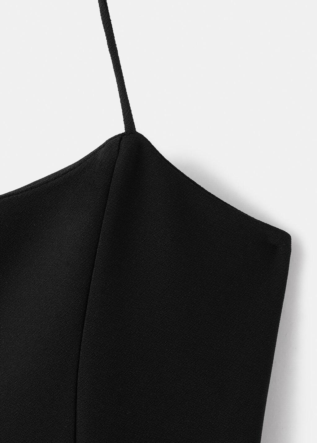 Black Fitted Halter-Neck Dress, Black, large image number 1